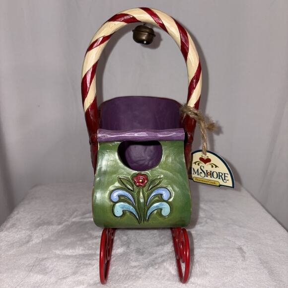 Jim Shore Christmas “Jingle All The Way” Sleigh With 3 Ornaments - Picture 5 of 16